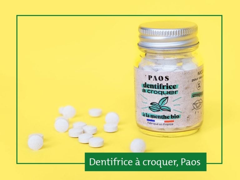 Dentifrice solide et bio à croquer de PAOS