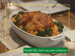 Lire la suite à propos de l’article La recette Poulet Bio Le Picoreur®, farci au pain d’épices et légumes anciens.